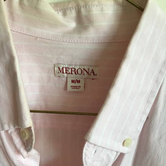 Merona Pink Casual Button Down Shirt - Picture 2 of 3